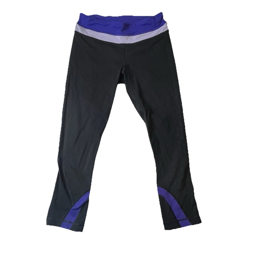 Lululemon Run: Inspire Crop II Leggings Persian Purple/Black Size 4